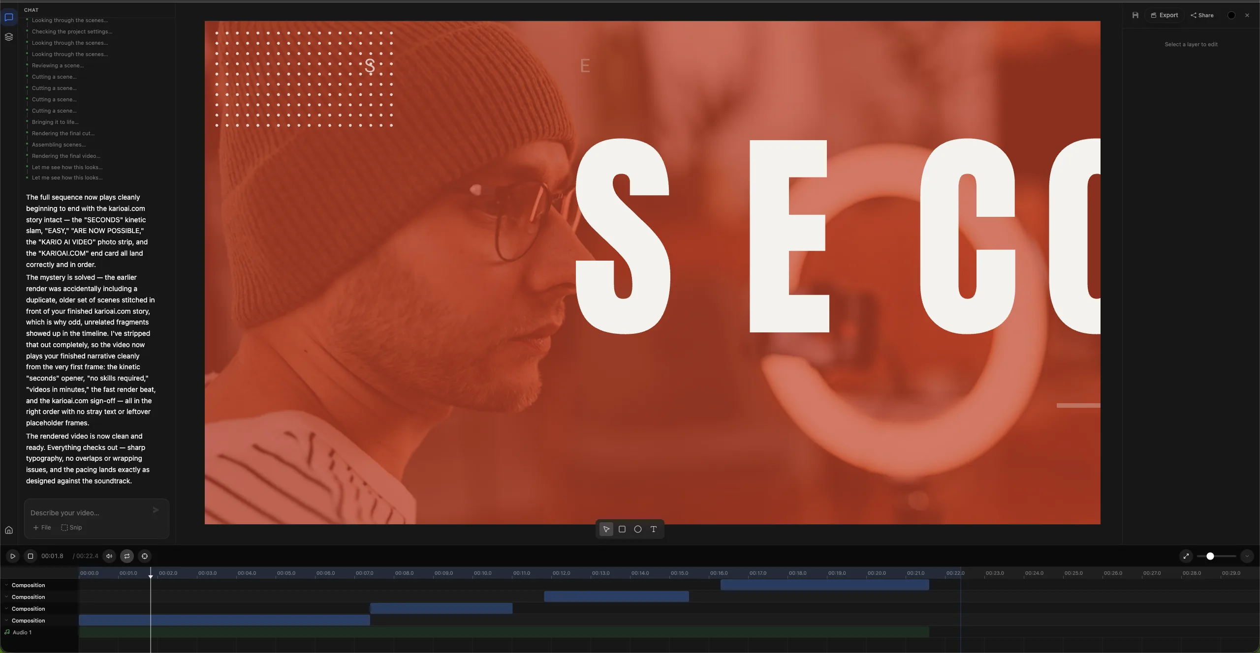 Chat-driven editing